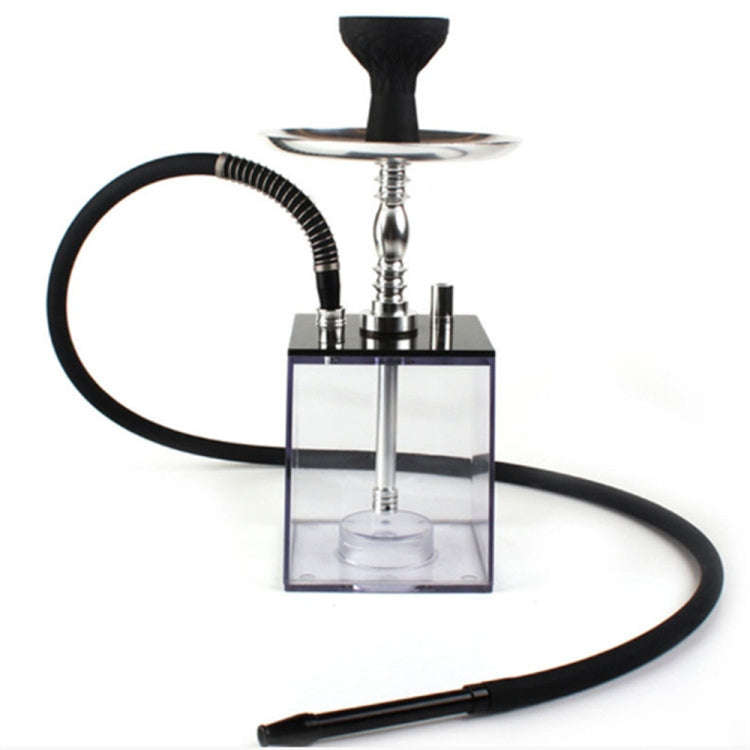 Square Acrylic Hookah Set(Black)