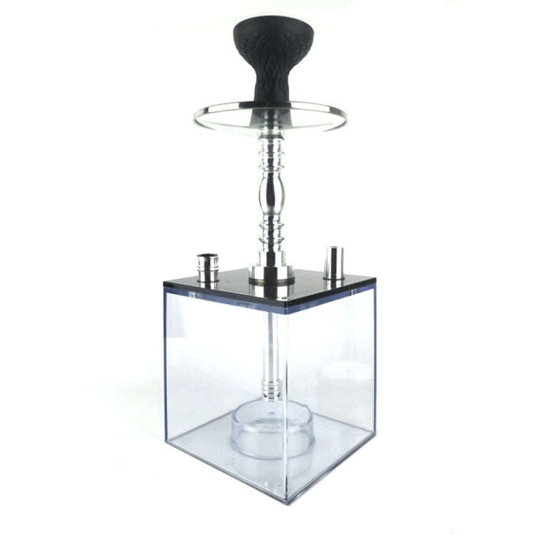 Square Acrylic Hookah Set(Black)