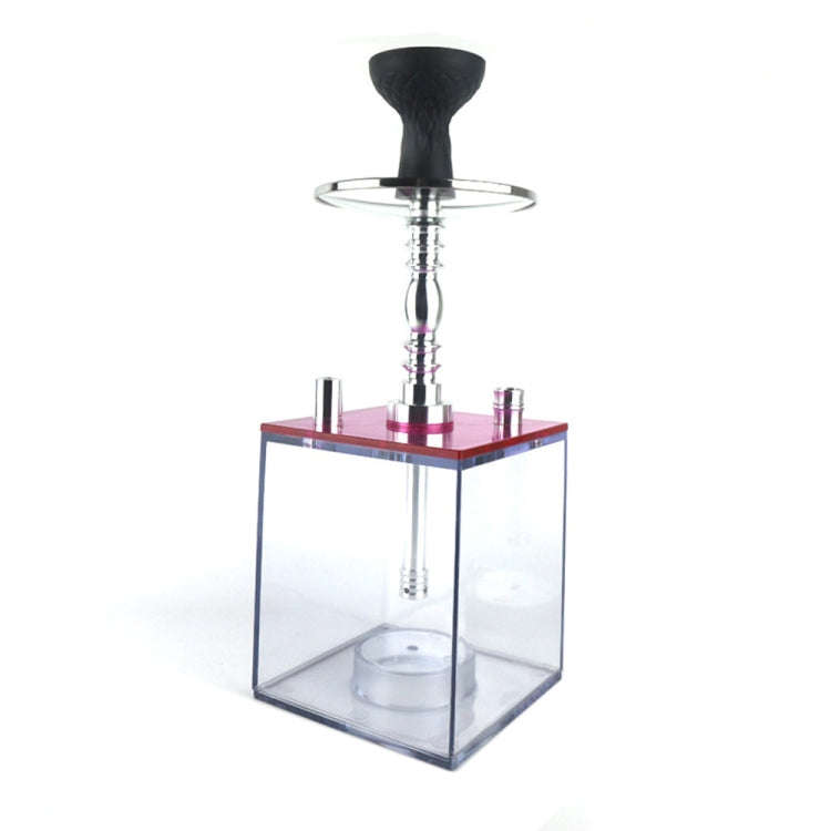 Square Acrylic Hookah Set(Pink)