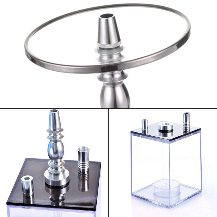 Square Acrylic Hookah Set(Pink)