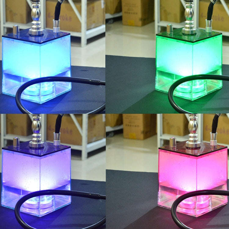 Square Acrylic Hookah Set(Pink)