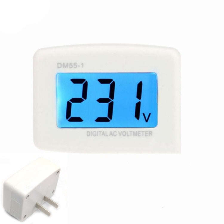 Digital Voltmeter LCD Display LCD Voltmeter Plug-type Electric Meter(US Plug 110V)