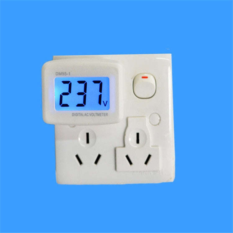 Digital Voltmeter LCD Display LCD Voltmeter Plug-type Electric Meter(US Plug 110V)