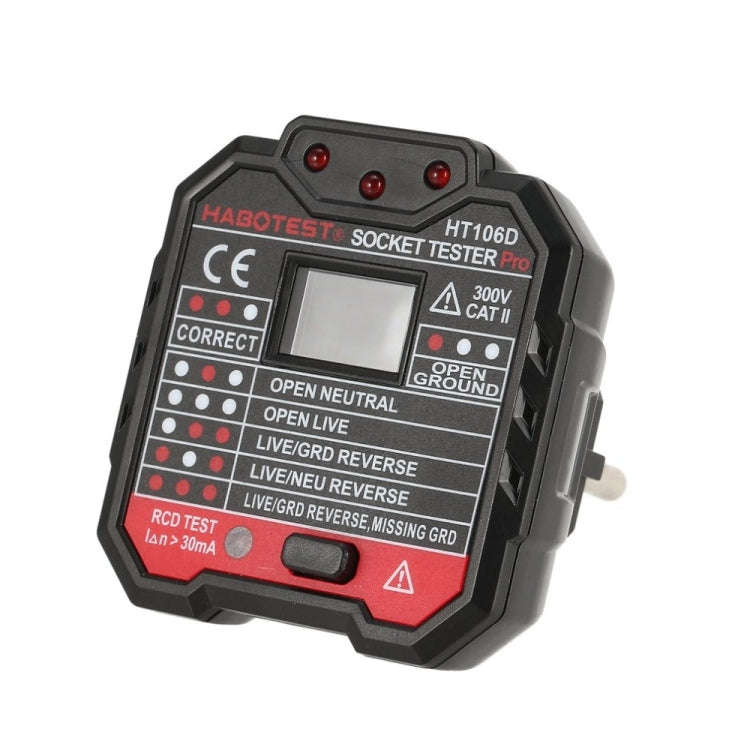 HT106 Socket Testers Voltage Test Detector Ground Line Neutral Line Live Line Leakage Electroscop...