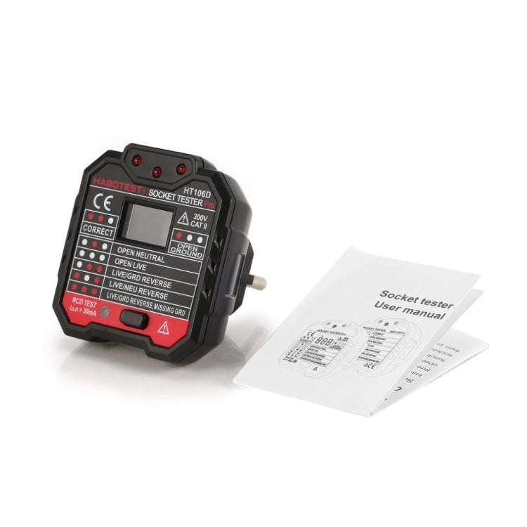 HT106 Socket Testers Voltage Test Detector Ground Line Neutral Line Live Line Leakage Electroscop...