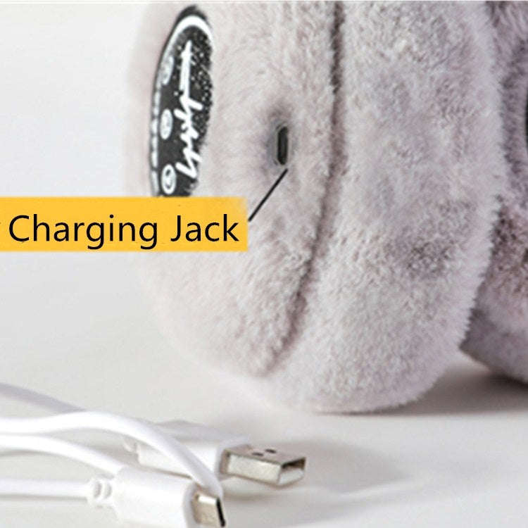 Bluetooth Earmuffs Winter Plush Windproof Men And Women Ear Cover(Gray)