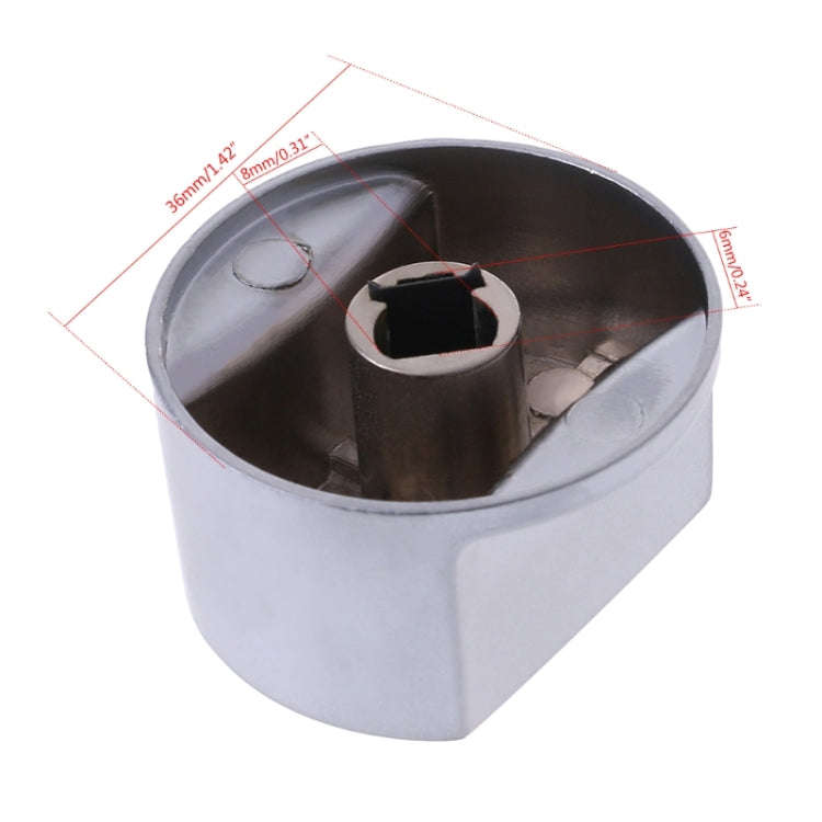 Gas Stove Knob Switch Metal Button Lighter Handle Gas Stove Accessories(8mm 45 Degrees)