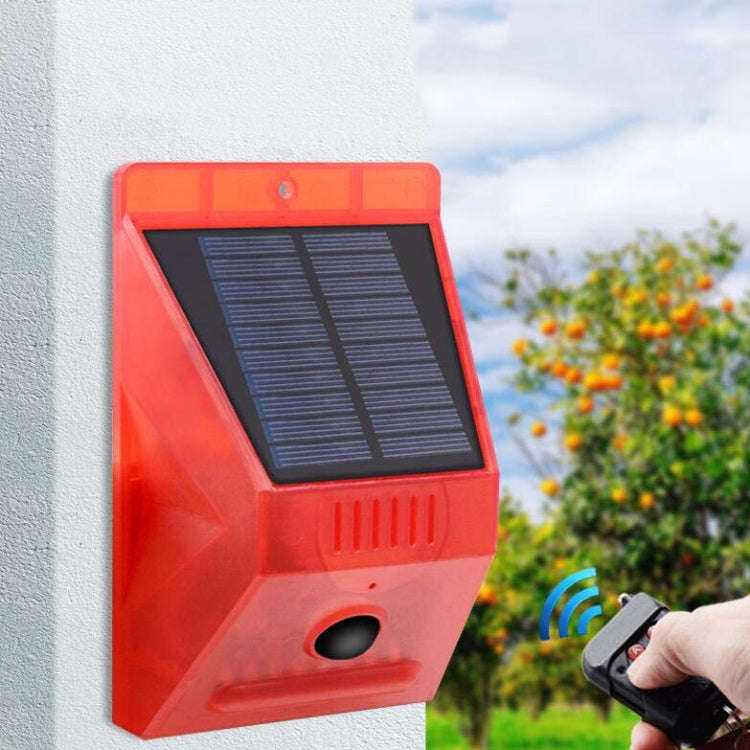 129dB Solar Alarm Light Human Body Induction Remote Control Alarm Farm Anti-theft Drive Object So...