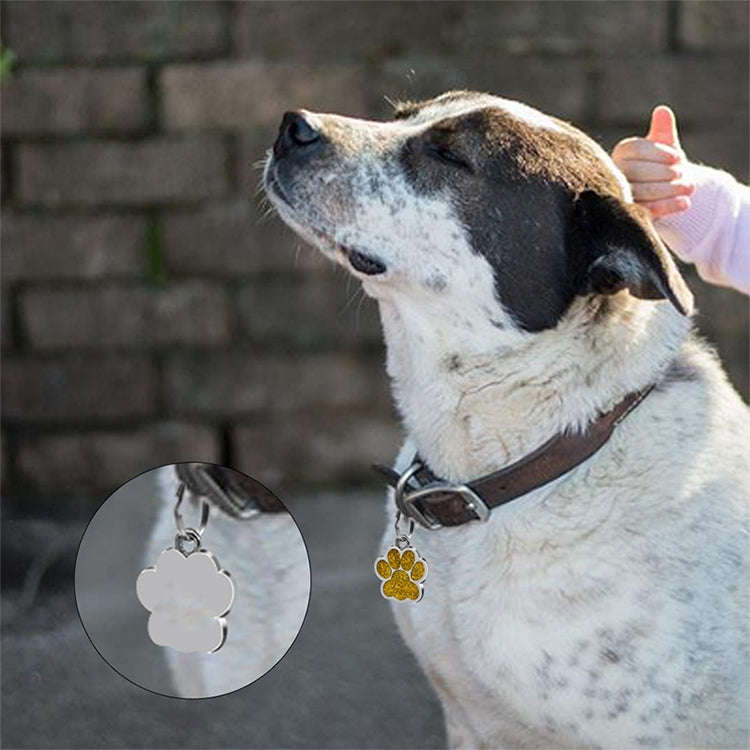 10 PCS Enamel Cat Dog  Bear Paw Prints Key Chain Jewelry Making(Light Blue)