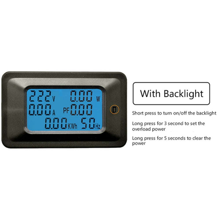 100A Household Multifunctional Watt-hour Meter AC Digital Voltage and Current Meter Power Monitor
