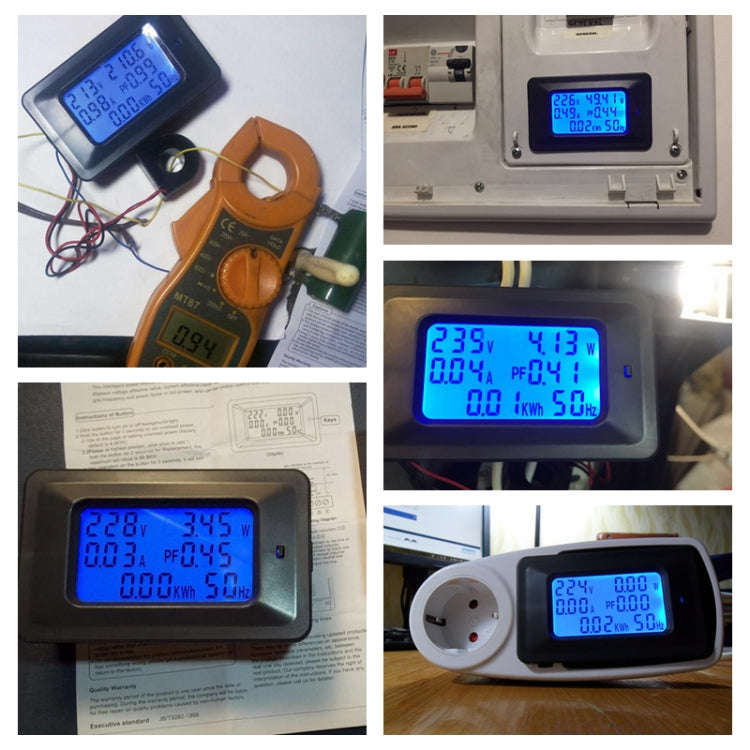 100A Household Multifunctional Watt-hour Meter AC Digital Voltage and Current Meter Power Monitor