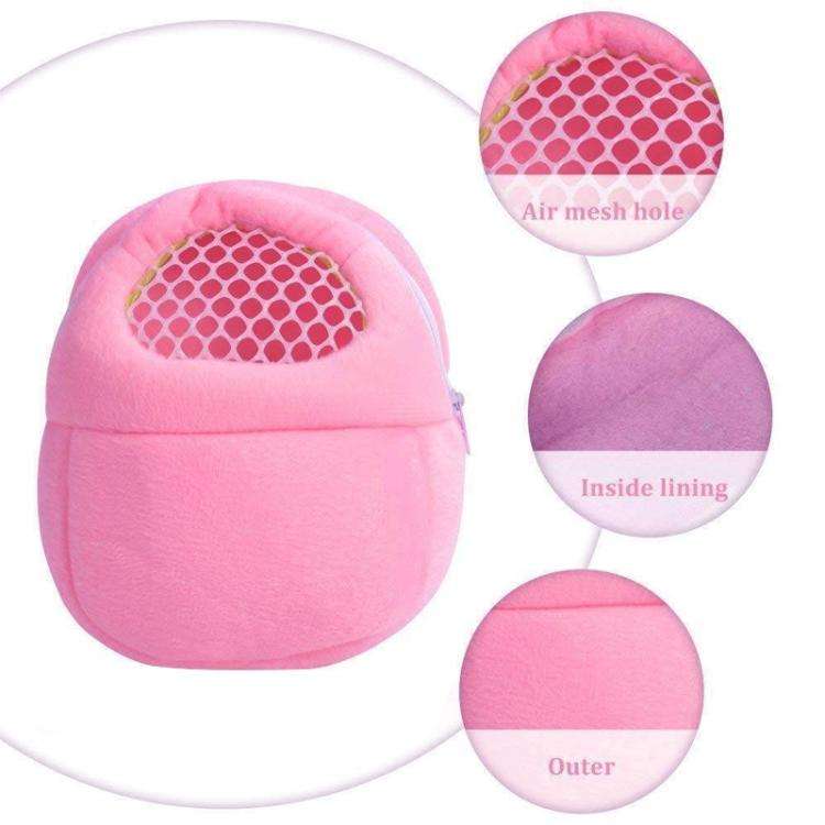 Pet Bag Small Pet Hamster Carrier Pure Color Leash Travel Bag, Size:S(Pink)