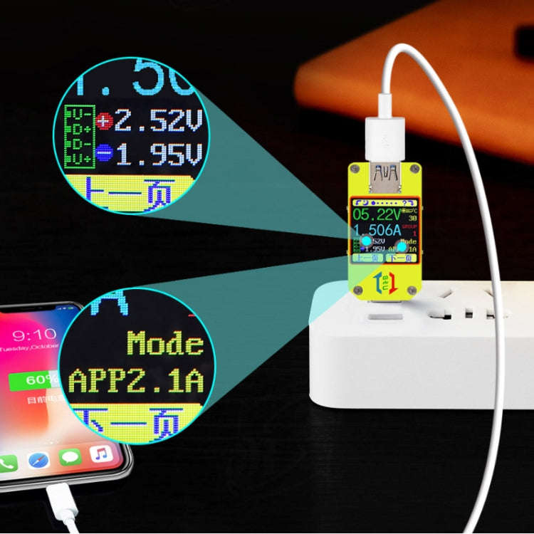 USB 3.0 Color Display Screen Tester Voltage-current Measurement Type-C Meter, Support Android APP...