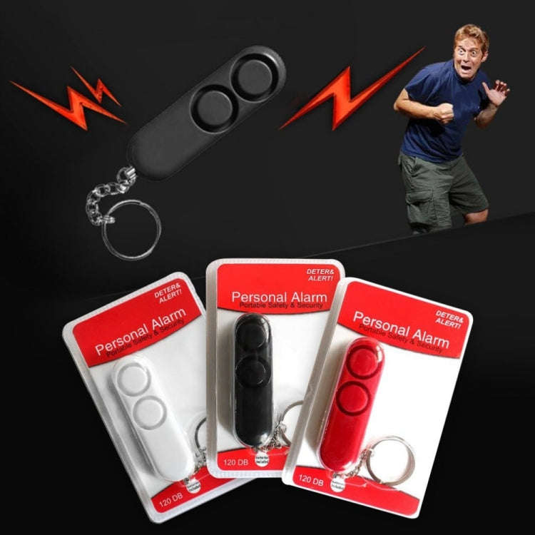2 PCS 120dB Self Defense Anti-rape Device Dual Speakers Loud Alarm Safety Personal Security Keych...