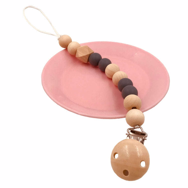 Baby Pacifier Clip Chain Wooden Holder Soother Pacifier Clips Leash Strap Nipple Holder for Infan...