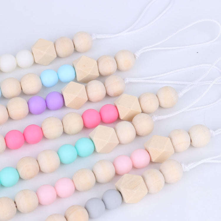 Baby Pacifier Clip Chain Wooden Holder Soother Pacifier Clips Leash Strap Nipple Holder for Infan...