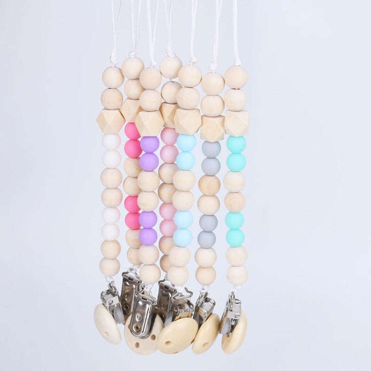 Baby Pacifier Clip Chain Wooden Holder Soother Pacifier Clips Leash Strap Nipple Holder for Infan...