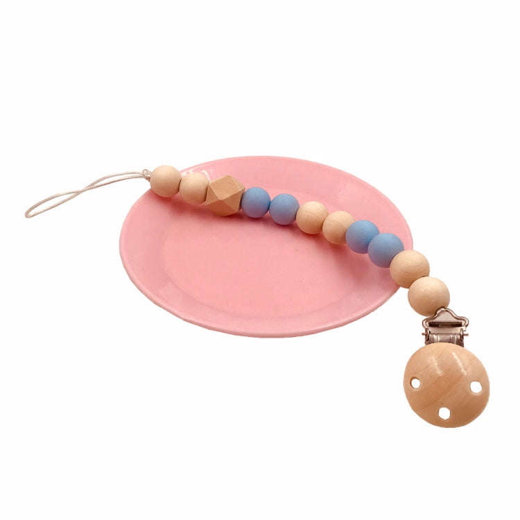 Baby Pacifier Clip Chain Wooden Holder Soother Pacifier Clips Leash Strap Nipple Holder for Infan...