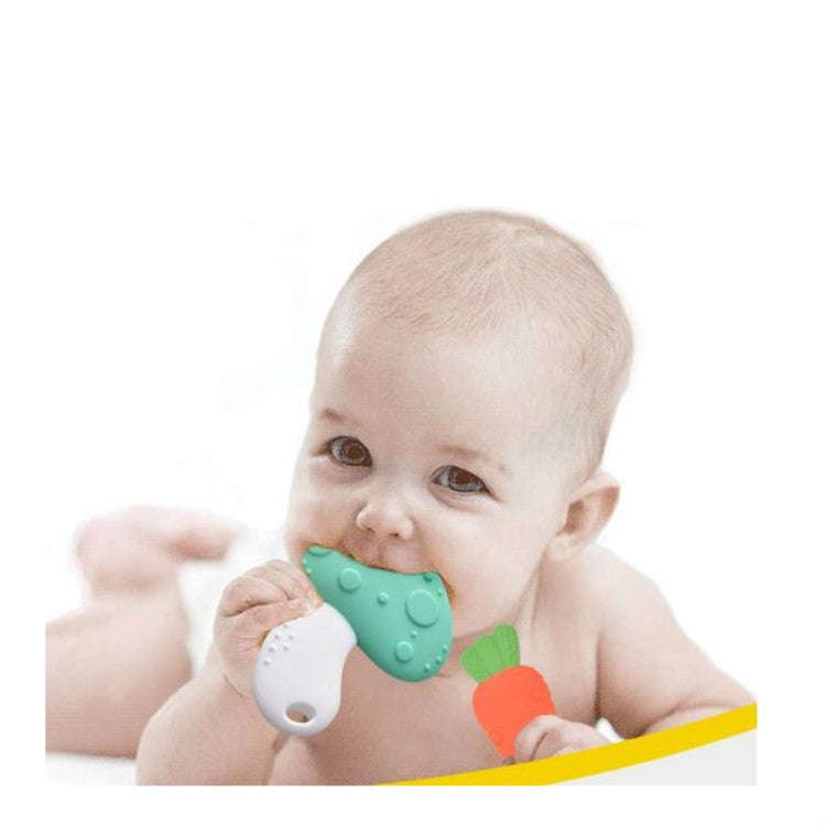 Baby Silicone Teether Children Teeth Molars Baby Products(Orange Carrot)
