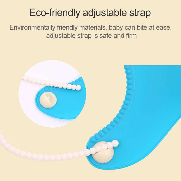 Baby Infant Toddler Waterproof Silicone Bib Infants Feeding Lunch Roll-up Apron(Orange)