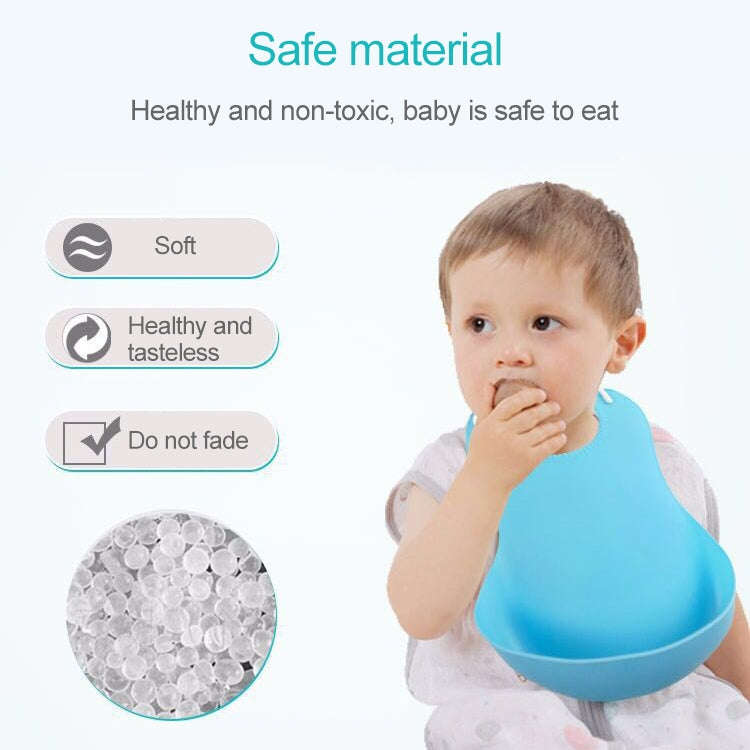 Baby Infant Toddler Waterproof Silicone Bib Infants Feeding Lunch Roll-up Apron(Orange)