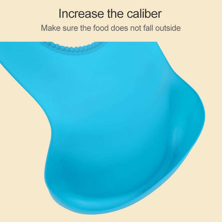 Baby Infant Toddler Waterproof Silicone Bib Infants Feeding Lunch Roll-up Apron(Dark Blue)
