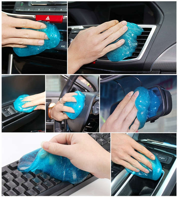 Car Clean Glue Gel Sticker(Transparent)