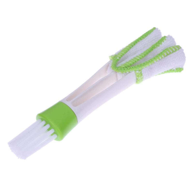2 PCS Plastic Car Cleaning Brush Double Ended Car Air Vent Slit Cleaner Brush Dusting Blinds Keyb...