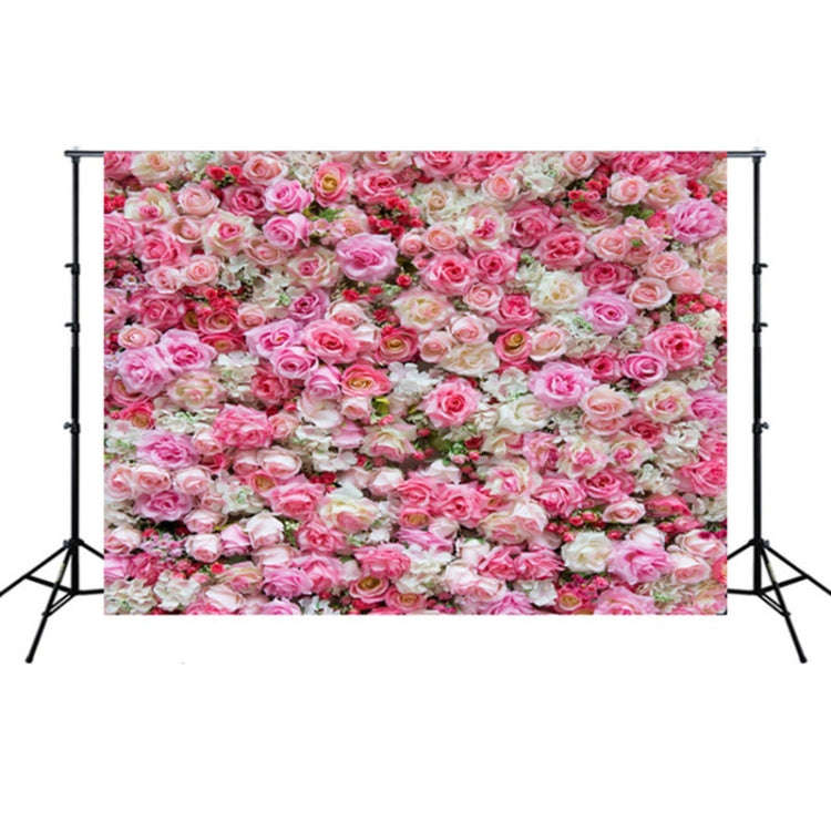 2.1m x 1.5m Flower Wall Simulation Rose Wedding Party Arrangement 3D Photography Background Cloth...