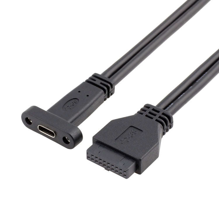 50CM USB3.0 20P To USB Type-C Mother Chassis PCI Bit Baffle Wire