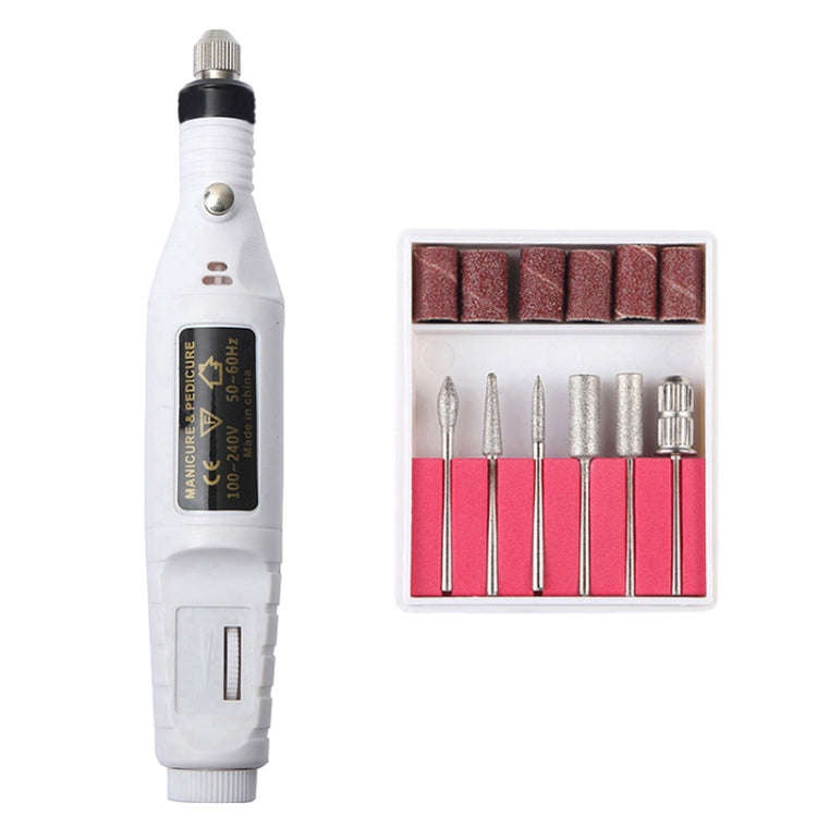 1 Set Power Professional Electric Manicure Machine Pen Pedicure Nail File Nail Tools 6 bits Drill...