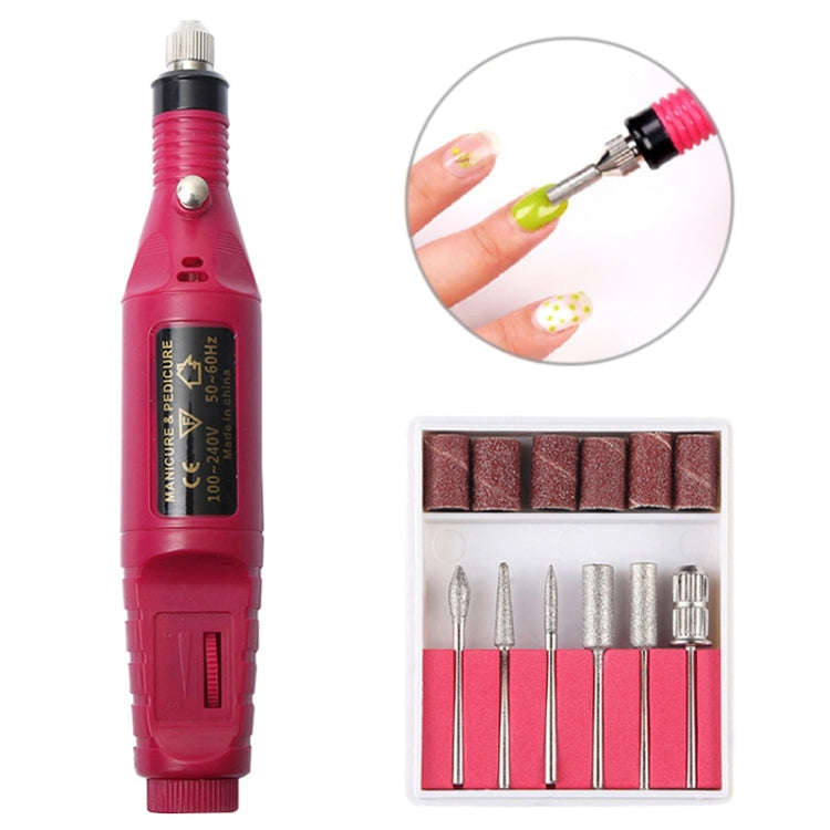 1 Set Power Professional Electric Manicure Machine Pen Pedicure Nail File Nail Tools 6 bits Drill...