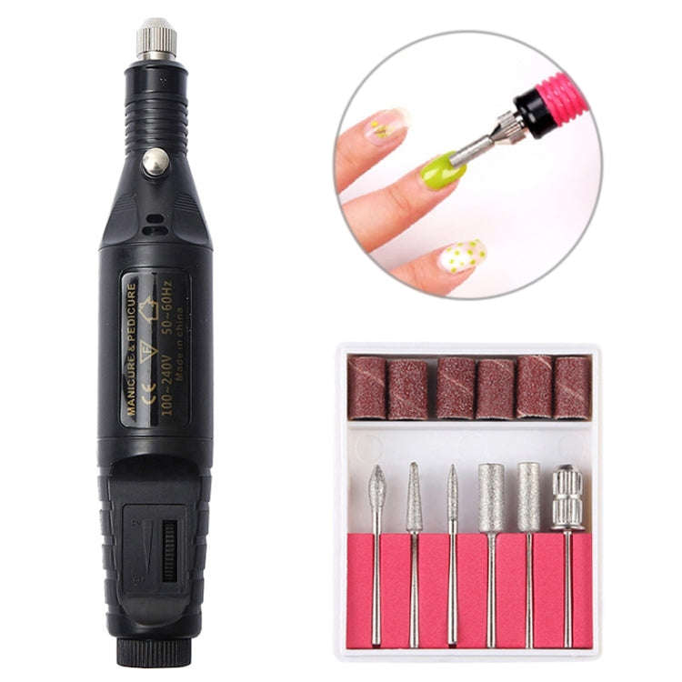 1 Set Power Professional Electric Manicure Machine Pen Pedicure Nail File Nail Tools 6 bits Drill...