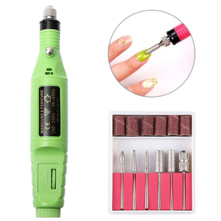 1 Set Power Professional Electric Manicure Machine Pen Pedicure Nail File Nail Tools 6 bits Drill...