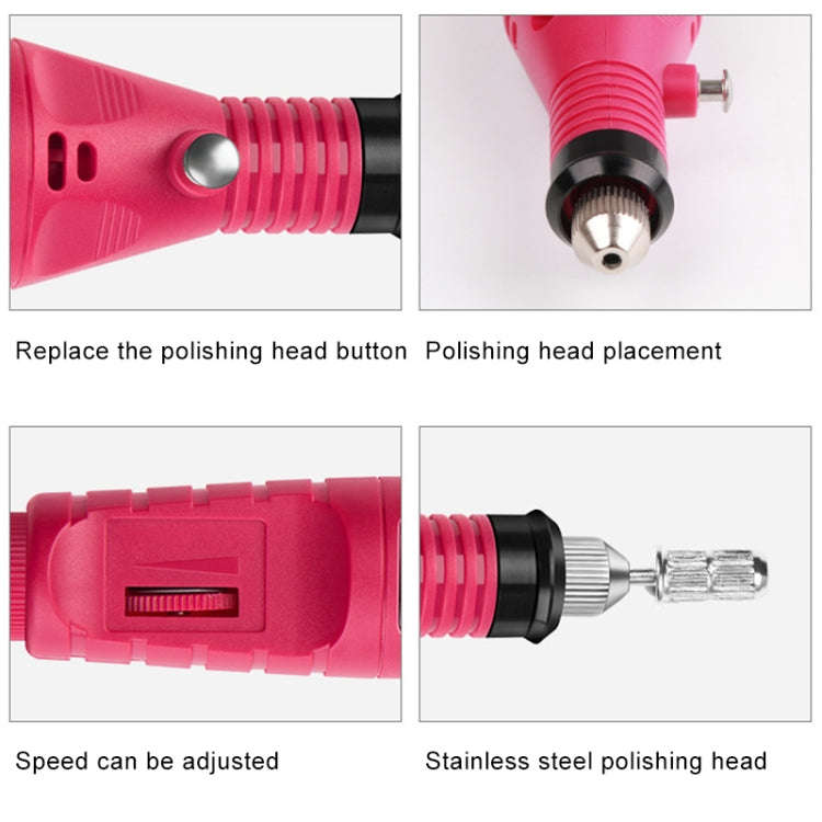 1 Set Power Professional Electric Manicure Machine Pen Pedicure Nail File Nail Tools 6 bits Drill...