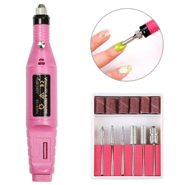1 Set Power Professional Electric Manicure Machine Pen Pedicure Nail File Nail Tools 6 bits Drill...