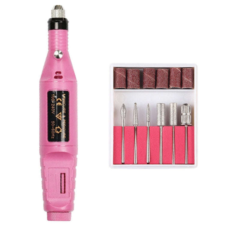 1 Set Power Professional Electric Manicure Machine Pen Pedicure Nail File Nail Tools 6 bits Drill...