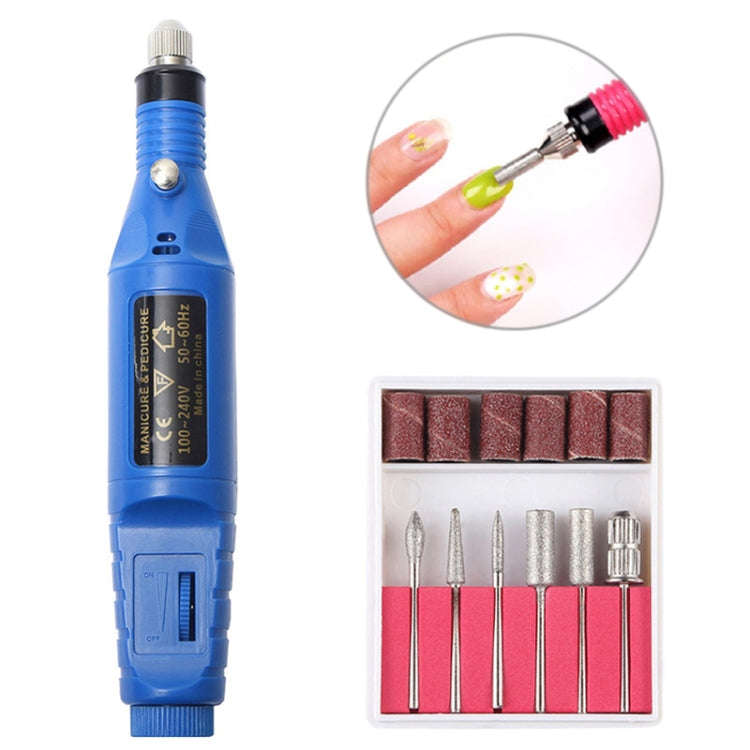 1 Set Power Professional Electric Manicure Machine Pen Pedicure Nail File Nail Tools 6 bits Drill...