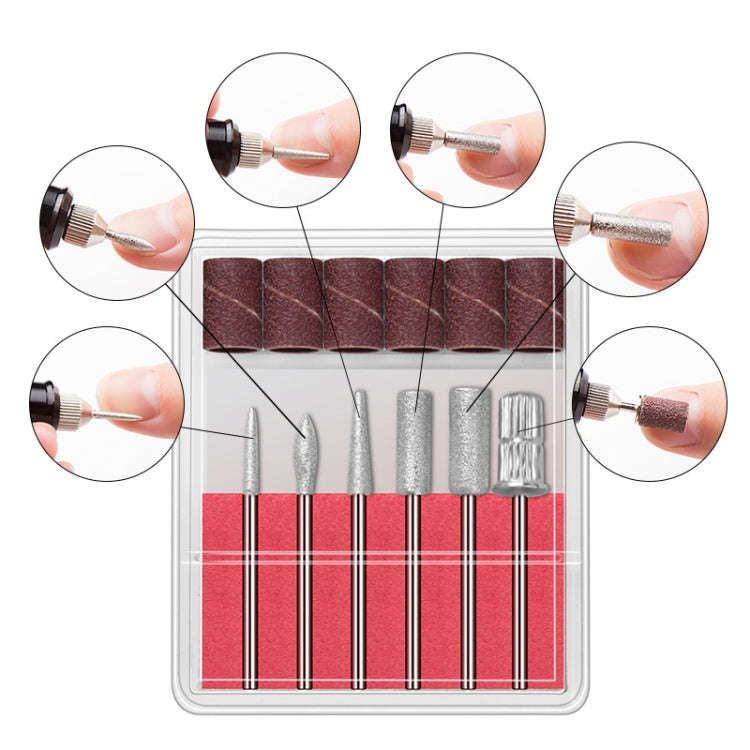 1 Set Power Professional Electric Manicure Machine Pen Pedicure Nail File Nail Tools 6 bits Drill...