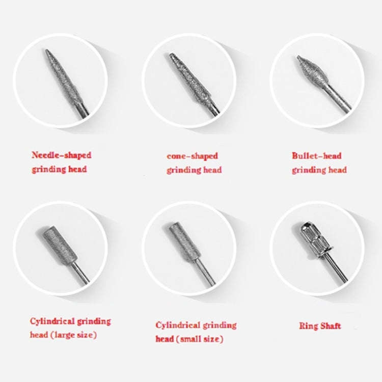 1 Set Power Professional Electric Manicure Machine Pen Pedicure Nail File Nail Tools 6 bits Drill...