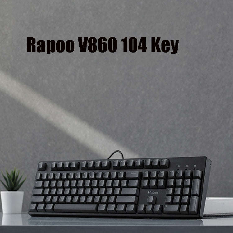 Rapoo V860 Desktop Wired Gaming Mechanical Keyboard, Specifications:104 Keys(Black Shaft)
