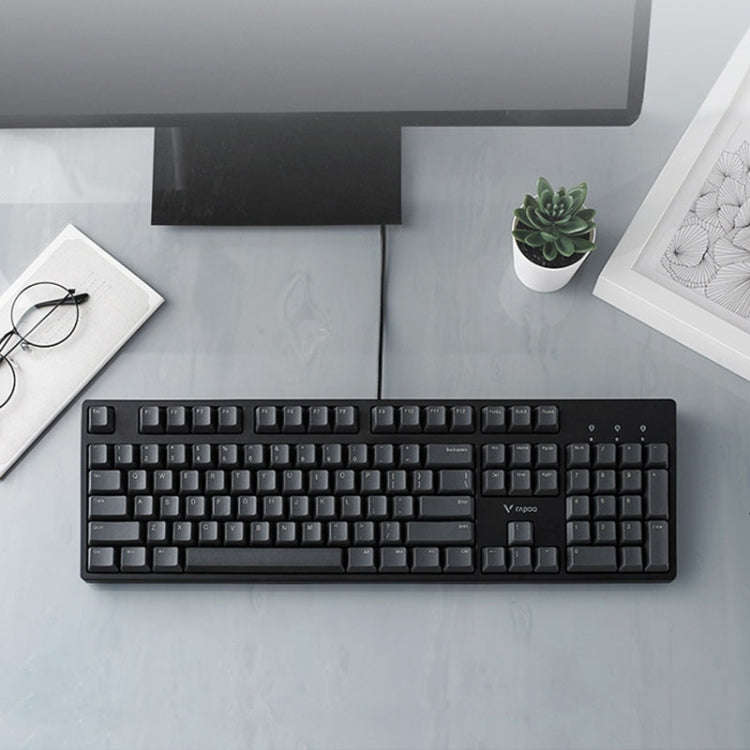 Rapoo V860 Desktop Wired Gaming Mechanical Keyboard, Specifications:104 Keys(Black Shaft)