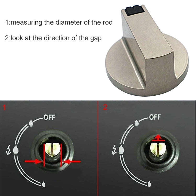 2 PCS Universal Metal Rotary Switch Control Knobs Replacement Accessories for Home Kitchen Gas St...