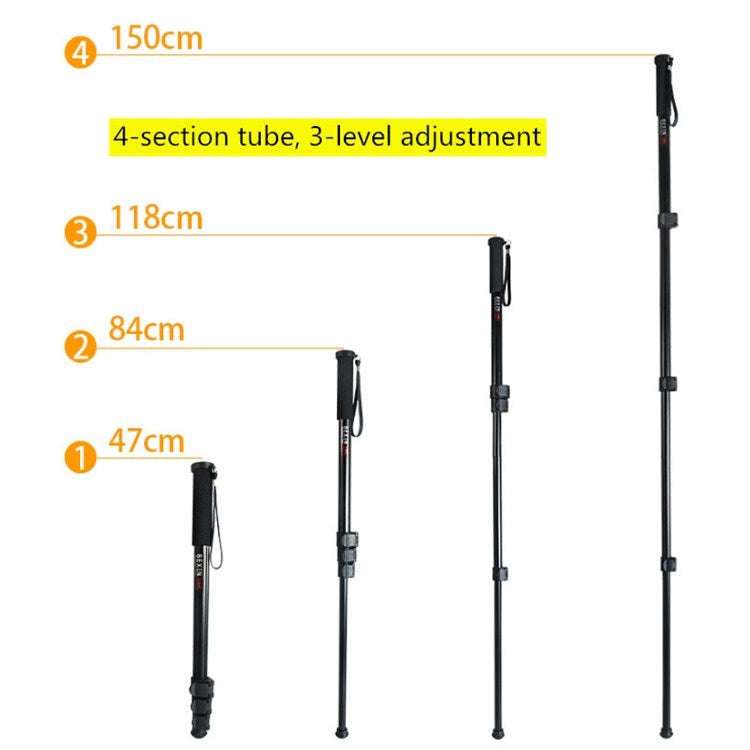 BEXIN P-264 Portable Mobile Phone SLR Camera Photography Monopod Holder Selfie Mount Alpenstock Pole