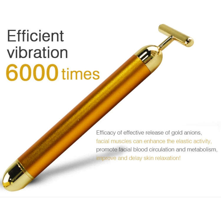 Beauty Electric Facial Pulse Roller Massager(24K Gold)