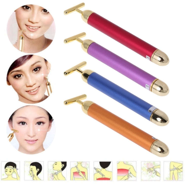 Beauty Electric Facial Pulse Roller Massager(Red)