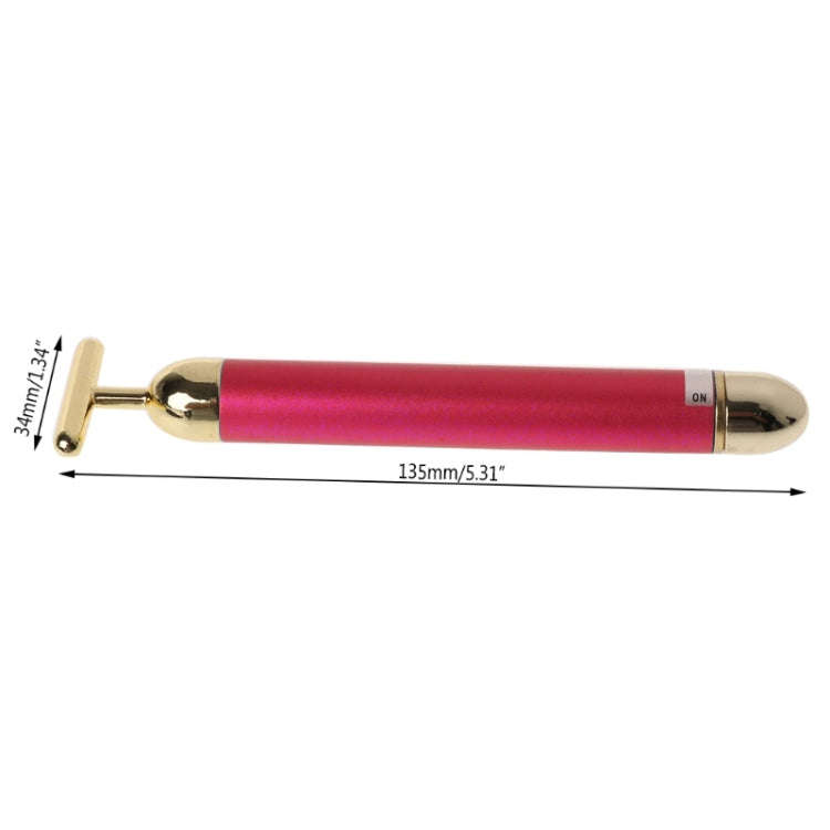 Beauty Electric Facial Pulse Roller Massager(Red)