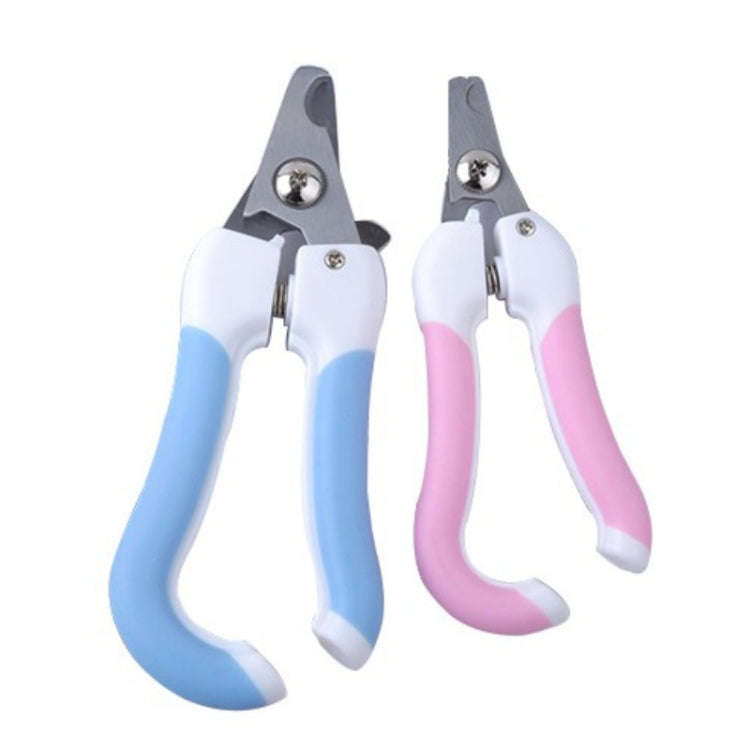 Two-piece Pet Toe Stainless Steel Cat and Dog Nail Clipper Filee, Size:S(Pink)