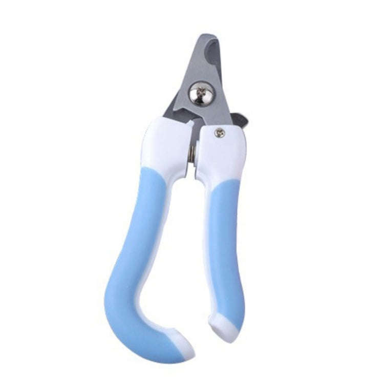 Two-piece Pet Toe Stainless Steel Cat and Dog Nail Clipper Filee, Size:L(Blue)