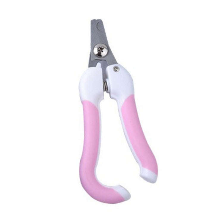 Two-piece Pet Toe Stainless Steel Cat and Dog Nail Clipper Filee, Size:L(Pink)